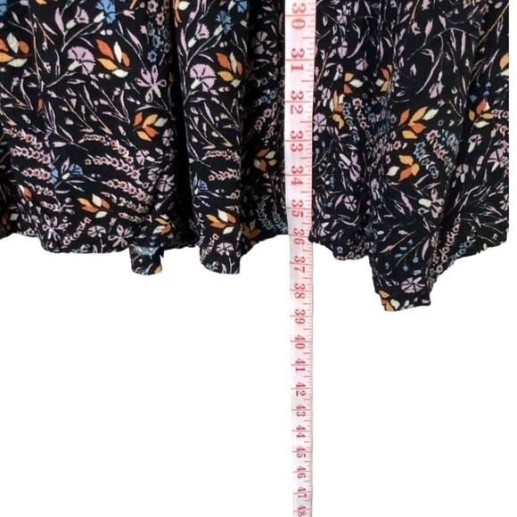 ANTHROPOLOGIE MAEVE Viscose Boho Multi Colour Floral Tiered Long Sleeve Dress S - Picture 7 of 9